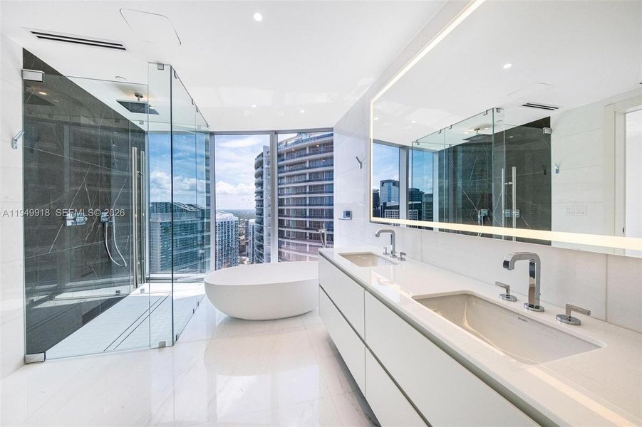 Furnished interior view inside a new home in Aston Martin Residences, Miami (Image 6).
