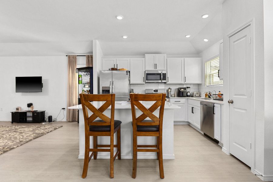Furnished interior view inside a new home in Cotton Brook: Claremont Collection, Hutto (Image 8). Furnished interior view inside a new home in Cotton Brook: Claremont Collection, Hutto (Image 8).
