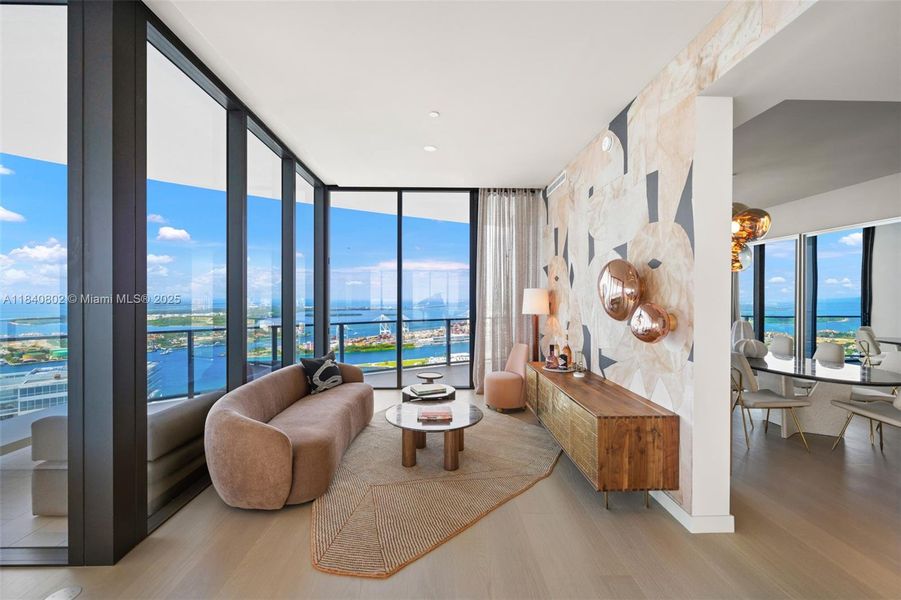 Furnished interior view inside a new home in , Miami Beach (Image 6).