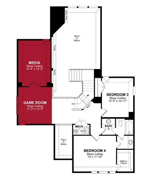 2D floor plan layout of this home in Enclave at Legacy Hills, Celina, TX (Image 3).
