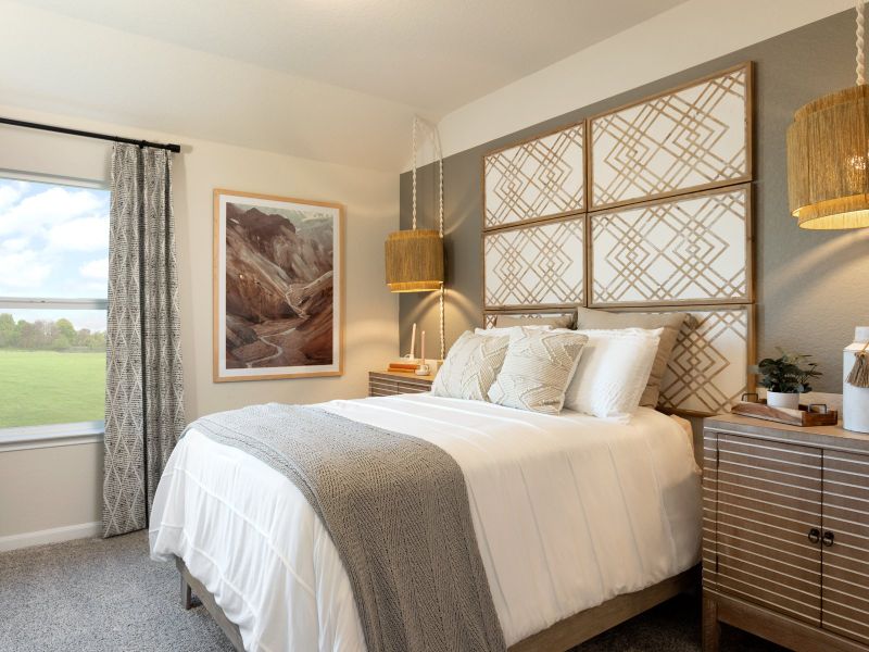 Secondary bedrooms are a great size for guests.