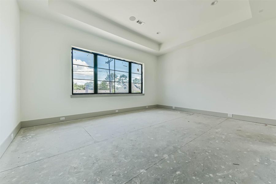Current progress photo of the massive primary suite.