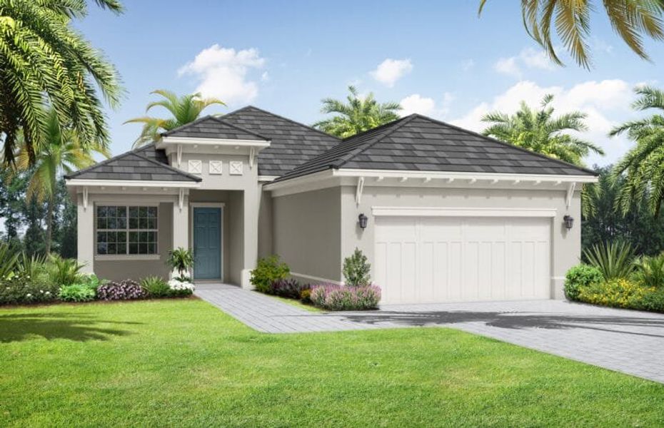 Representative exterior photo of a completed home built from the Harbour by Medallion Home in The Willows, Parrish, FL (Image 5). Representative exterior photo of a completed home built from the Harbour by Medallion Home in The Willows, Parrish, FL (Image 5).
