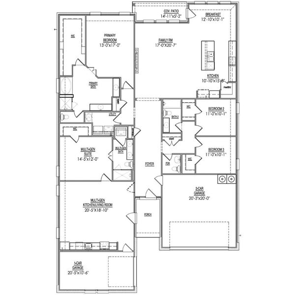 2D floor plan layout for the The Harmony by Lillian Custom Homes in Westside Preserve, Midlothian, TX (Image 3). 2D floor plan layout for the The Harmony by Lillian Custom Homes in Westside Preserve, Midlothian, TX (Image 3).