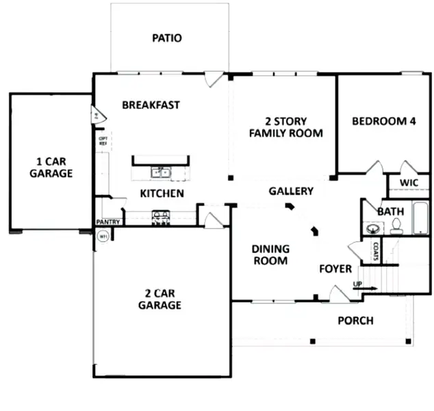 2D floor plan layout of this home in Youth Jersey Rd, Covington, GA (Image 2).