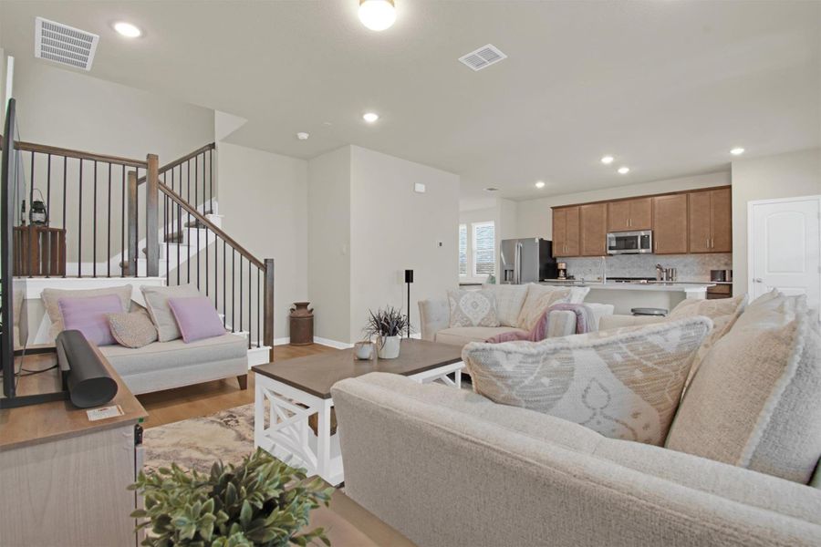 Furnished interior view inside a new home in The Cottages at Lariat, Liberty Hill (Image 9).