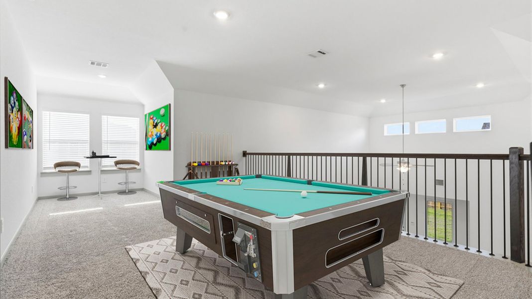 Furnished interior view inside a new home in Westland Ranch 50' Homesites, League City (Image 13).