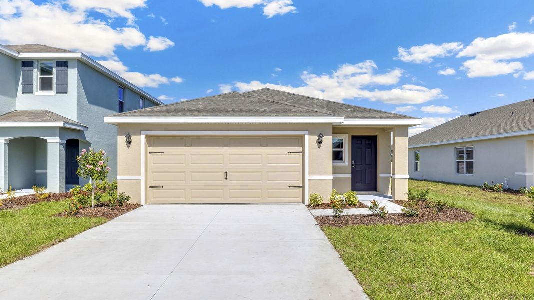Representative exterior photo of a completed home built from the Harper by D.R. Horton in Rye Crossing, Parrish, FL (Image 1). Representative exterior photo of a completed home built from the Harper by D.R. Horton in Rye Crossing, Parrish, FL (Image 1).