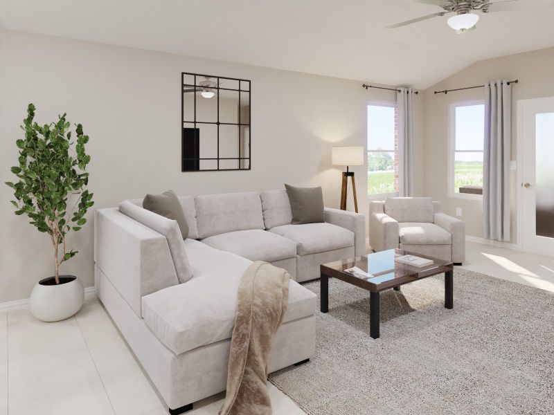 Kick your feet up after a long day in your cozy living space. Kick your feet up after a long day in your cozy living space.