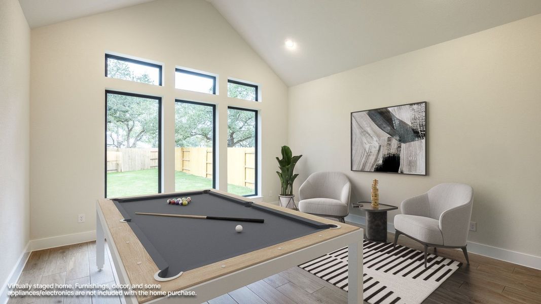 Furnished interior view inside a new home in Parkside on the River West, Georgetown (Image 7).