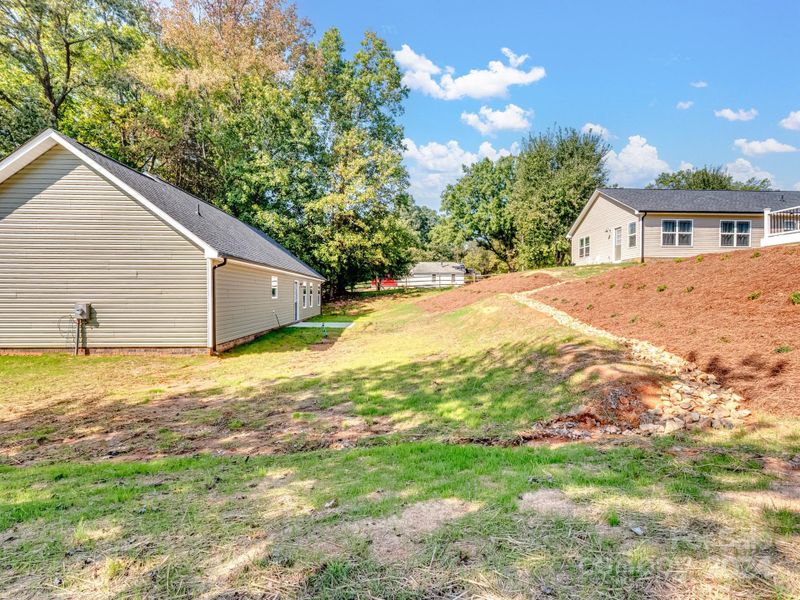 Drainage to flow away from the house