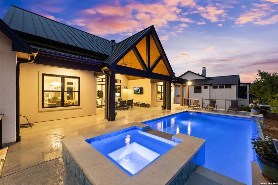 Exterior details and patio area of a home in , New Braunfels (Image 26).