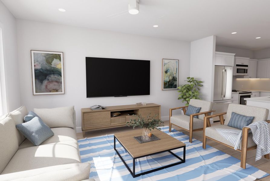 Furnished interior view inside a new home in , North Charleston (Image 29).