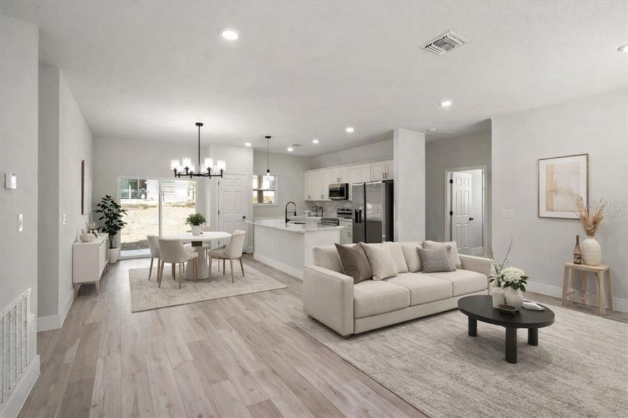 Furnished interior view inside a new home in , Citrus Springs (Image 12).