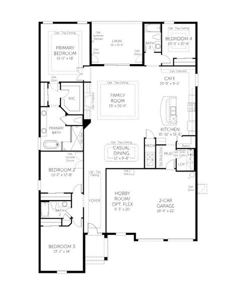 2D floor plan layout for the Arlington - 60' Homesites by Dream Finders Homes in Avalon Woods, Winter Garden, FL (Image 3). 2D floor plan layout for the Arlington - 60' Homesites by Dream Finders Homes in Avalon Woods, Winter Garden, FL (Image 3).