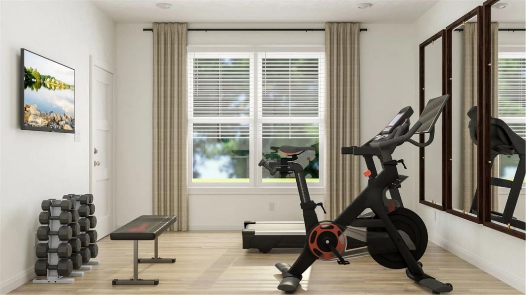 Furnished interior view inside a new home in Lively Ranch: Brookstone Collection, Georgetown (Image 10).