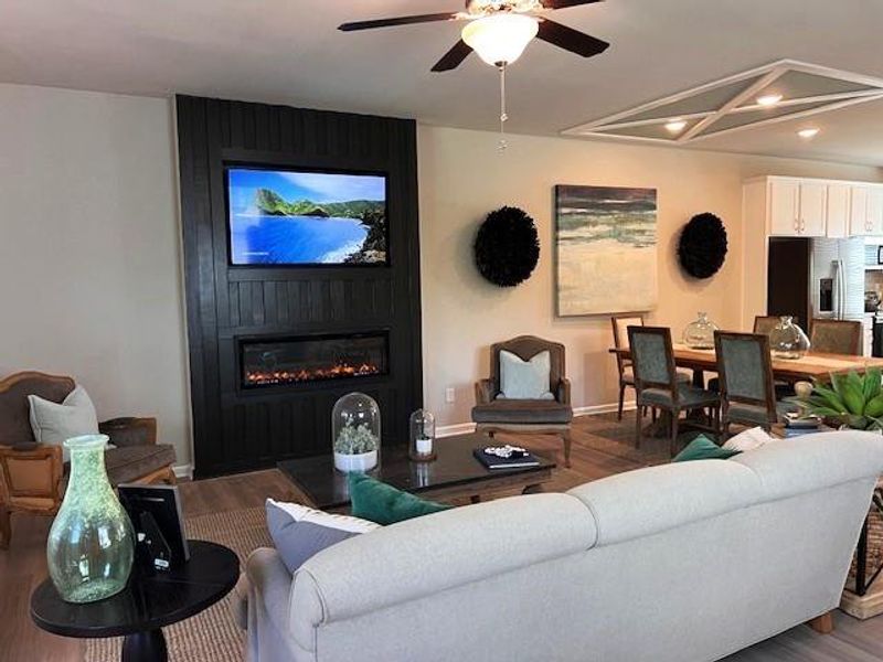 Furnished interior view inside a new home in Nickel Creek at Newnan Crossing, Newnan (Image 8).