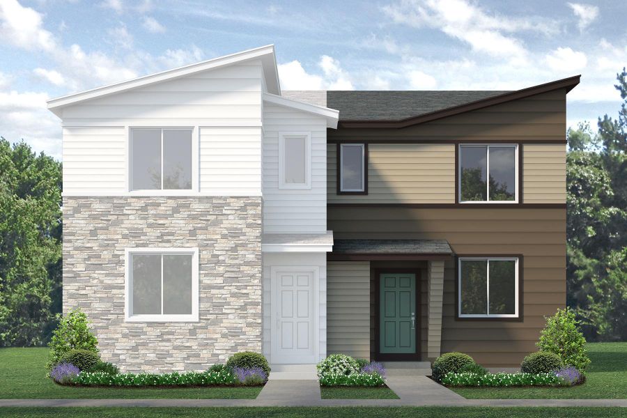 Representative exterior photo of a completed home built from the Congaree by Risewell Homes in Spring Valley, Longmont, CO (Image 11). Representative exterior photo of a completed home built from the Congaree by Risewell Homes in Spring Valley, Longmont, CO (Image 11).