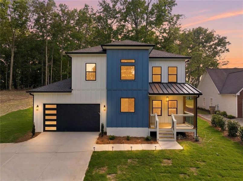 Front exterior of a new home in , Gainesville, GA, highlighting curb appeal (Image 20).