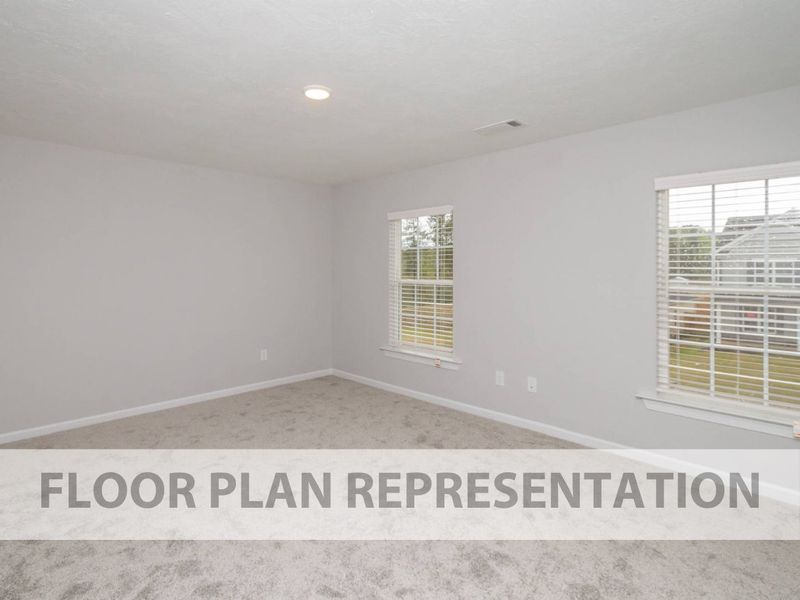 Secondary Bedroom Floorplan Representation Photo | The Fairport II Plan