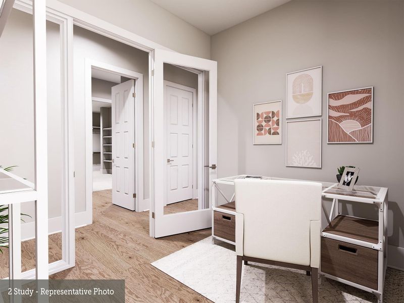 Furnished interior view inside a new home in The Woodlands Hills - Premier Collection, Willis (Image 16).