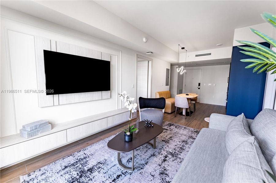 Furnished interior view inside a new home in , Coral Gables (Image 10). Furnished interior view inside a new home in , Coral Gables (Image 10).