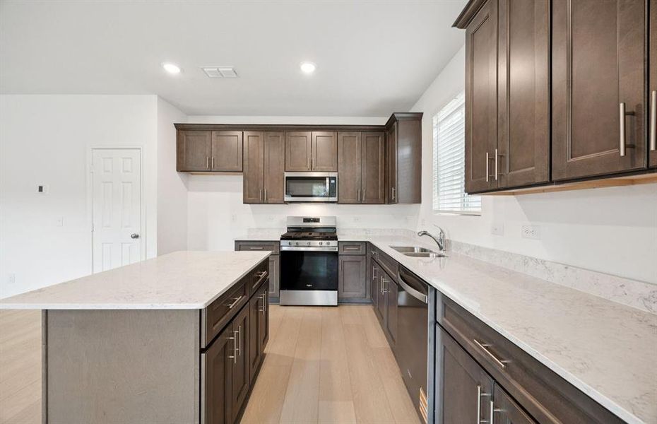 Abundant cabinet space in kitchen
