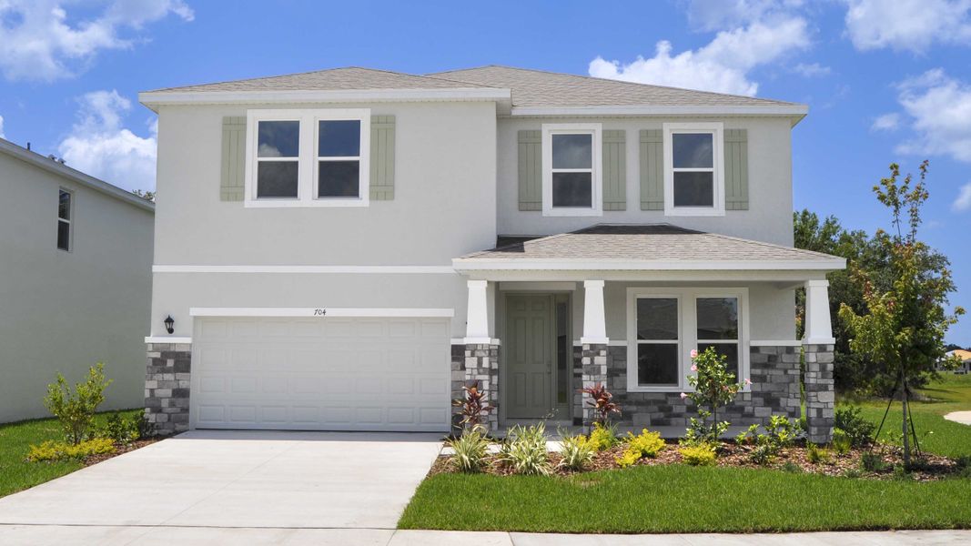 Representative exterior photo of a completed home built from the Holden by D.R. Horton in Solera at Lakewood Ranch, Lakewood Ranch, FL (Image 2).