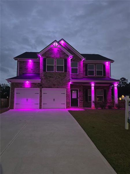 Front exterior of a new home in Fern Dale, Fairburn, GA, highlighting curb appeal (Image 30).