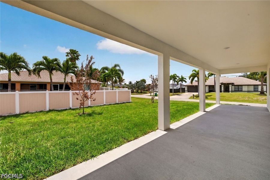 Exterior details and patio area of a home in Cape Coral, Cape Coral (Image 20).