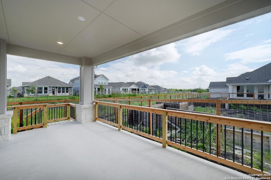 Exterior details and patio area of a home in The Crossvine, Schertz (Image 19).