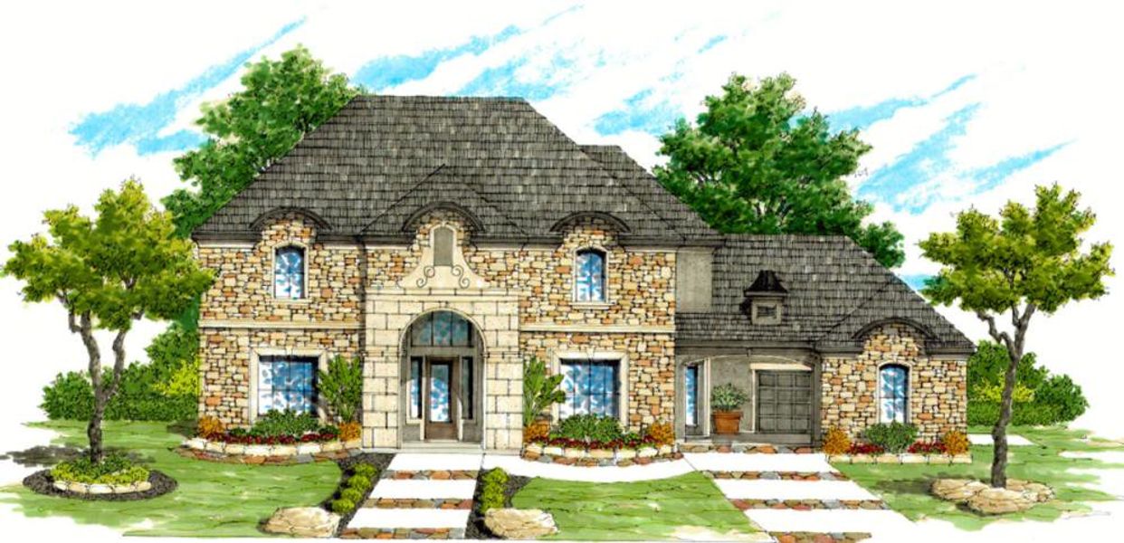 Representative rendering of the exterior for the 4408 by Texas Homes (Image 6).