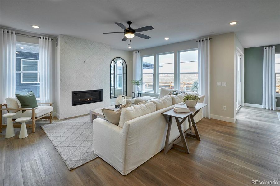 Furnished interior view inside a new home in The Aurora Highlands, Aurora (Image 15).