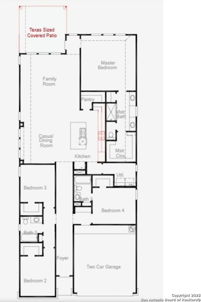 2D floor plan layout of this home in Sunflower Ridge, New Braunfels, TX (Image 2). 2D floor plan layout of this home in Sunflower Ridge, New Braunfels, TX (Image 2).