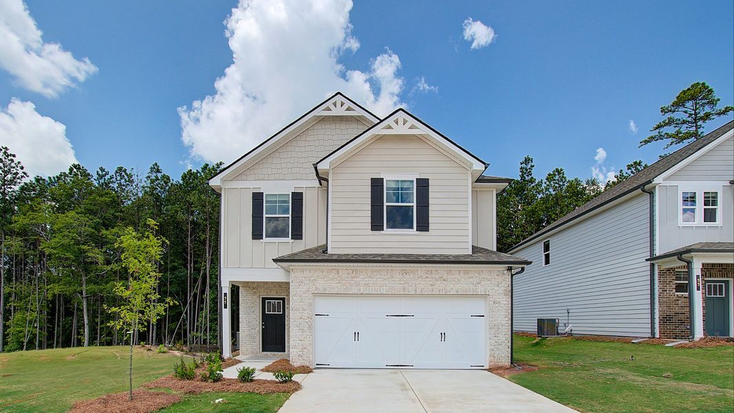 Representative furnished interior of a home built from the Reagan by DRB Homes in Enclave at Evergreen, Fairburn (Image 31).