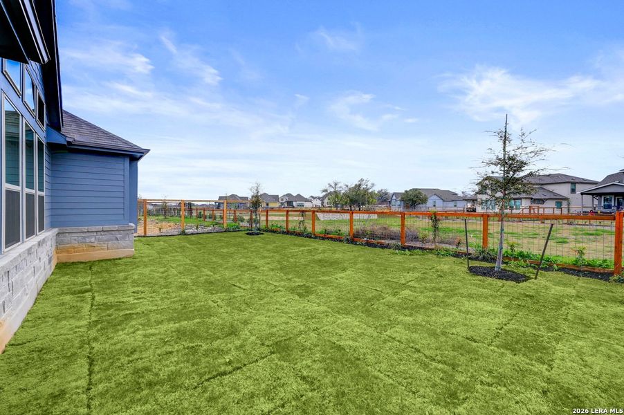 Exterior details and patio area of a home in The Crossvine, Schertz (Image 19).