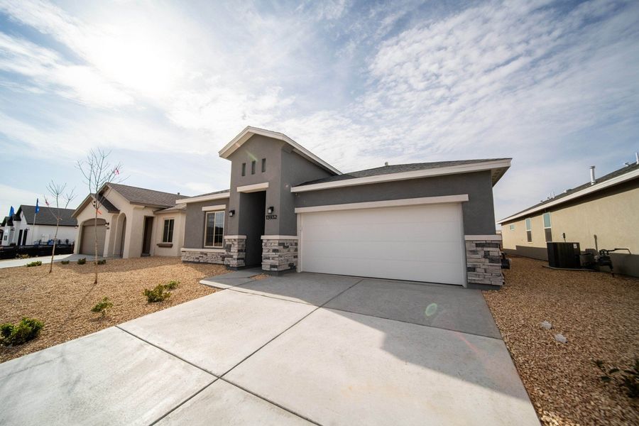 Representative exterior photo of a completed home built from the Prado by Hakes Brothers in Summer Sky North, El Paso, TX (Image 2).