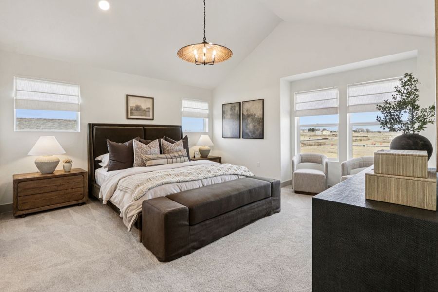 Furnished interior view inside a new home in Trailside, Timnath (Image 9).