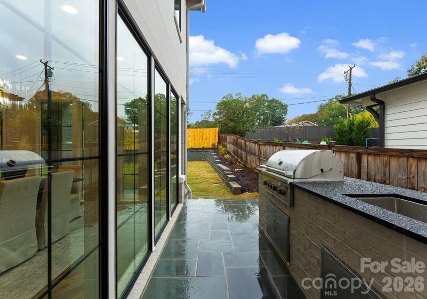 open grilling deck that enter into the scullery
