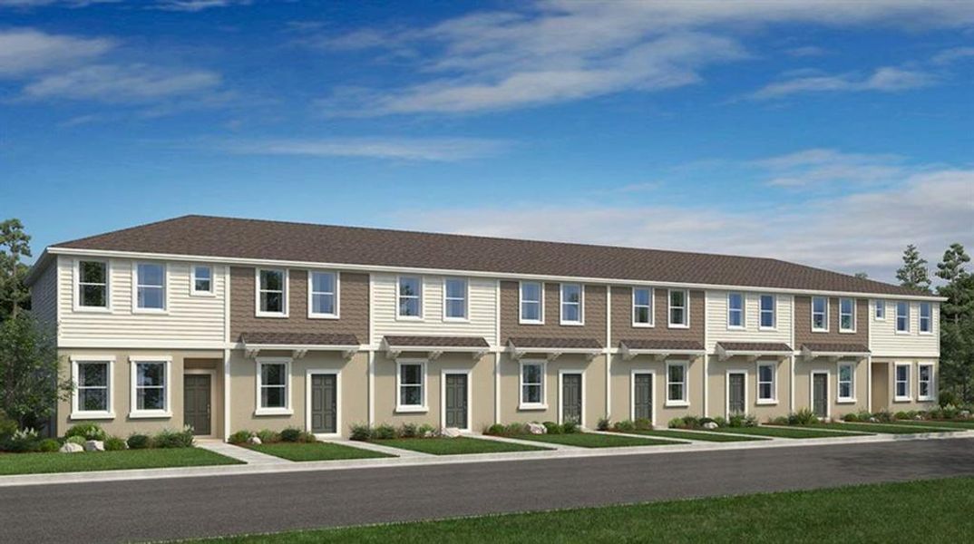 Front exterior of a new home in Skye Ranch Community Group Page, Sarasota, FL, highlighting curb appeal (Image 1). Front exterior of a new home in Skye Ranch Community Group Page, Sarasota, FL, highlighting curb appeal (Image 1).