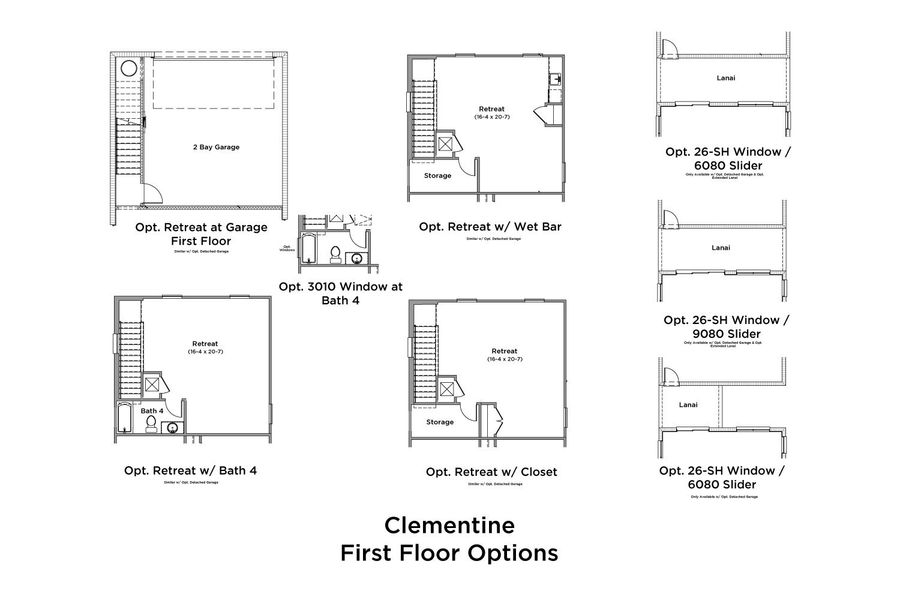 2D floor plan layout for the Clementine by DRB Homes in Trinity Place, St. Cloud, FL (Image 6).