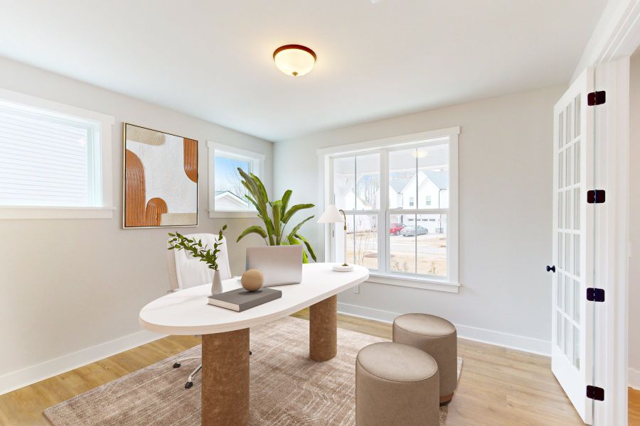 Representative furnished interior of a home built from the Elizabeth by Beazer Homes in Friendship Village: Friendship Village Single-Family, Apex (Image 10).