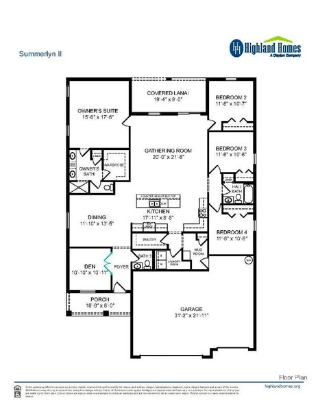 Summerlyn II - Home Layout