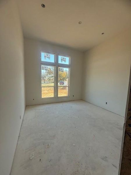 Bedroom with closet. Separate bathroom for guest. This room will be carpeted.