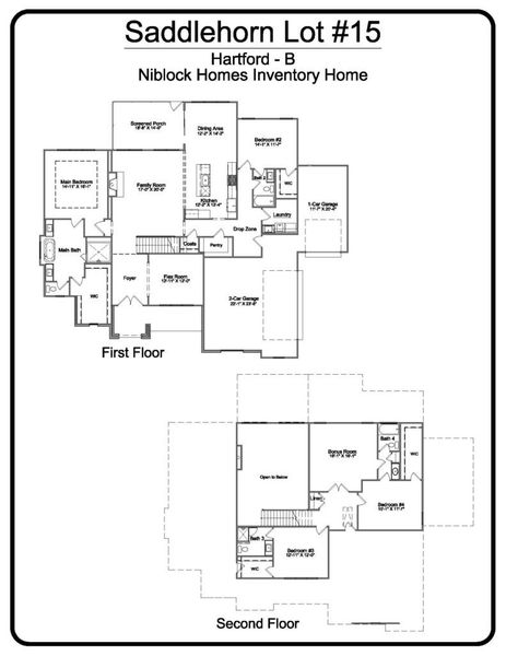 2D floor plan layout of this home in Saddlehorn, Troutman, NC (Image 5). 2D floor plan layout of this home in Saddlehorn, Troutman, NC (Image 5).