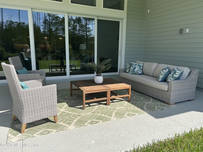 Exterior details and patio area of a home in SilverLeaf, St. Augustine (Image 3).