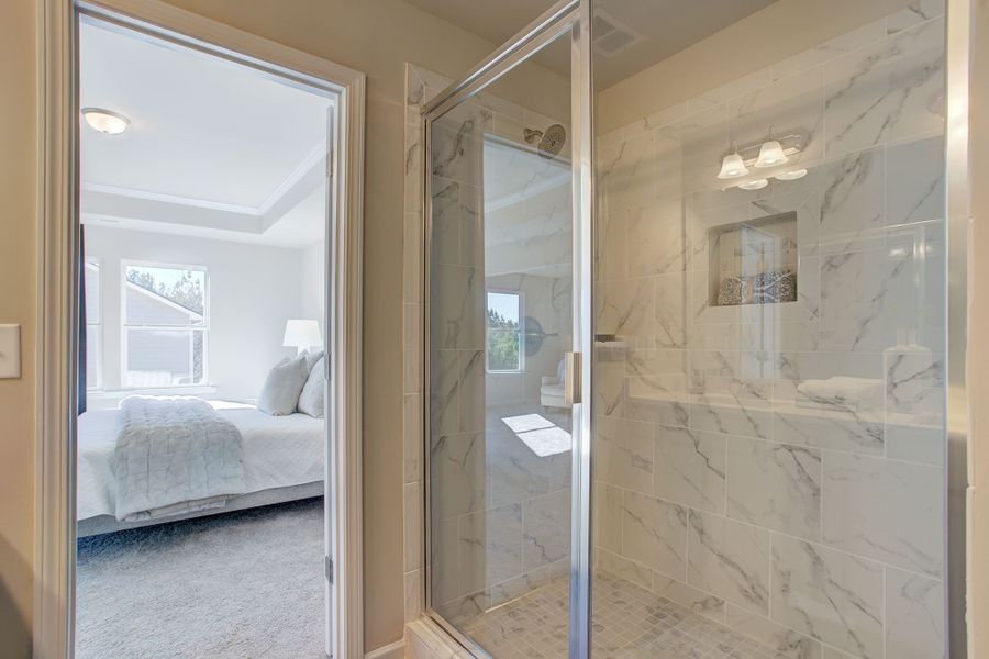 Optional super shower option in primary bath