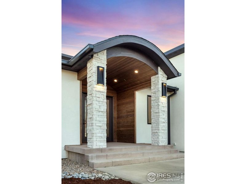 Exterior details and patio area of a home in , Timnath (Image 32).
