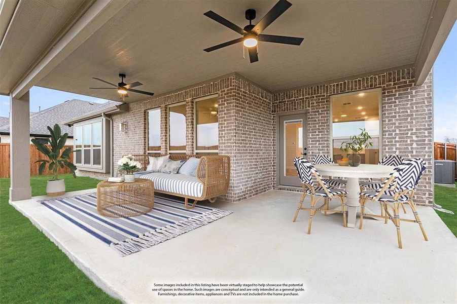 Exterior details and patio area of a home in Stone River Glen, Royse City (Image 4).
