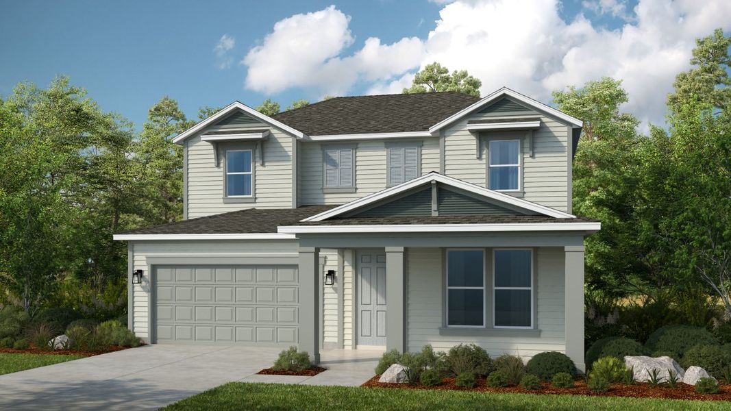 Representative exterior photo of a completed home built from the Rockport by Taylor Morrison in Colbert Landings, Palm Coast, FL (Image 2). Representative exterior photo of a completed home built from the Rockport by Taylor Morrison in Colbert Landings, Palm Coast, FL (Image 2).